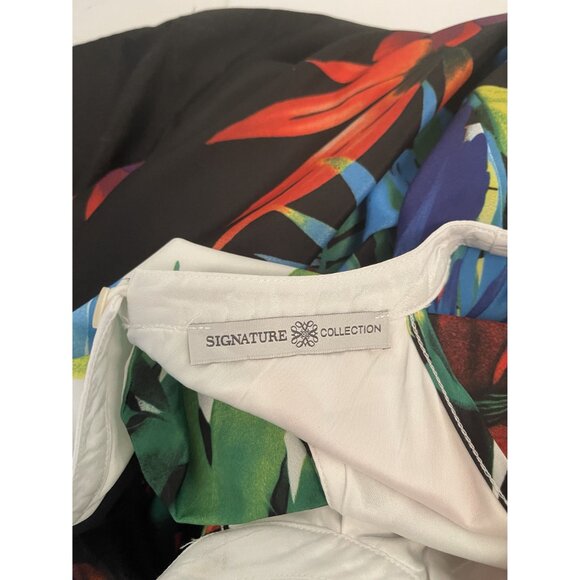 Signature Collection Plus Size 2X Floral Hawaiian Summer Tank Maxi Dress Colorfu - Picture 9 of 10